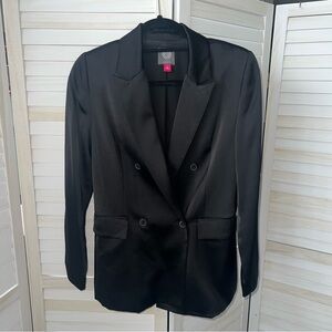 Vince Camuto Women's Black Satin Blazer